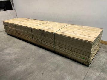 Veiling - 50x Vuren plank ruw 480x12,5x2,2cm, Bricolage & Construction, Bois & Planches