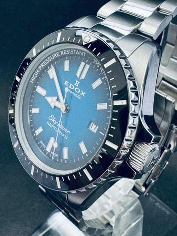 Edox - Sky DIver Neptunian - 80120 - Homme - 2010-2020, Nieuw