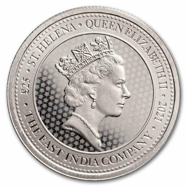 Sint-Helena. 25 Pounds 2021 1/3 oz £25 St. Helena Rose Crown, Postzegels en Munten, Edelmetalen en Baren