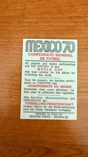 Panini Mexico 70 Gianni Rivera Édition originale - 1 Sticker, Nieuw