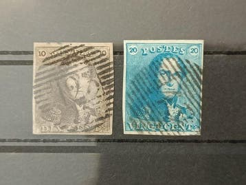 België 1849/1850 - Leopold I - OBP COB 1-5, Gestempeld