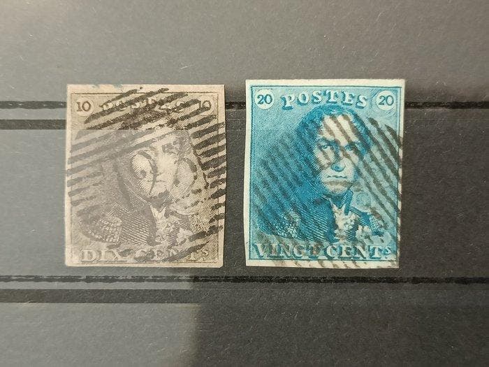België 1849/1850 - Leopold I - OBP COB 1-5, Postzegels en Munten, Postzegels | Europa | België