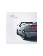 2002 SAAB 9-3 CABRIO BROCHURE ENGELS (USA), Ophalen of Verzenden, Nieuw
