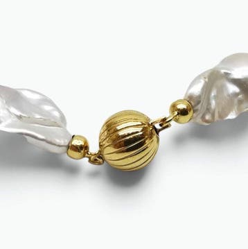 Parel - Zilver - Halsketting - Italiaans vakmanschap