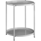 tectake Bijzettafel Oxford 45,5x45,5x53cm - grijs, Verzenden