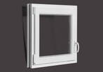 PVC raam draai kiep b80xh60 cm wit, Gevelraam of Ruit, Minder dan 80 cm, 80 tot 120 cm, Nieuw