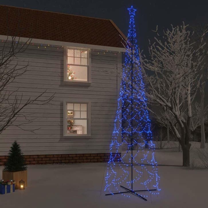 vidaXL Kegelkerstboom 3000 LEDs blauw 230x800 cm, Diversen, Kerst, Nieuw, Verzenden