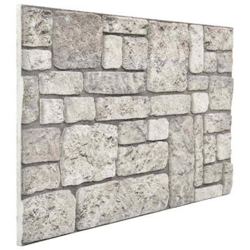 vidaXL Wandpanelen 10 st 100 x 50 cm Grijs EPS-schuim, Verzenden