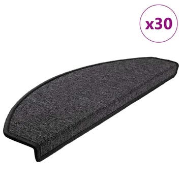 vidaXL Trapmatten 30 stuks 65x24x4 cm Antraciet Halfrond, Verzenden, Nieuw