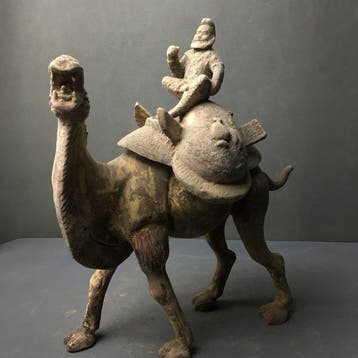 Oud Chinees, Tang-dynastie Keramiek Mythic Rider - 35 cm