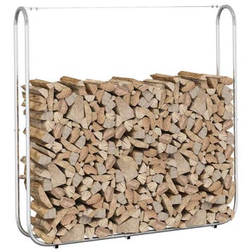 vidaXL Haardhoutrek 150x25x150 cm gegalvaniseerd staal, Verzenden