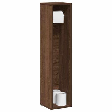 vidaXL Badkamerkast met rolhouder Bruin Eiken 20,5x20x90 cm, Verzenden, Nieuw