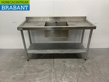 RVS Vogue Spoeltafel Spoelbak 150 x 60 x 90,5 cm Horeca, Ophalen of Verzenden