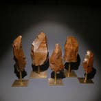 Oud-Egyptisch Vuursteen Vijf gereedschappen. 13 cm hoog.