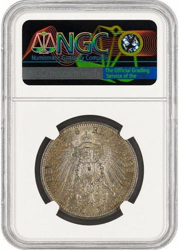 Duitsland, Pruisen Wilhelm II. 3 Mark 1912 - NGC MS63