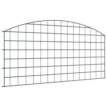 vidaXL Vijverhekset 5 st 100 x 50 cm Staal Groen, Verzenden, Nieuw