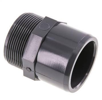 Raccord PVC femelle 50x63mm x mâle G 2 [2 Pièces], Verzenden