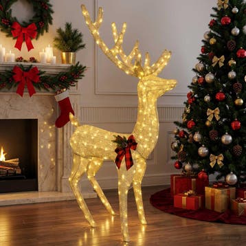vidaXL 3D Kerst Rendier LOVIISA 250 LEDs Warmwit 96 x 40 x, Verzenden
