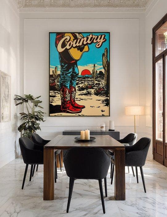 Flavia Delgado - COUNTRY XL (NO RESERVE), Antiek en Kunst, Kunst | Schilderijen | Modern