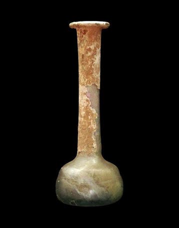 Oud-Romeins Glas - Groot glazen unguentarium - 1e/3e eeuw na