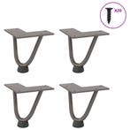 vidaXL Haarnadelpoten voor Salontafel 4 st 10 cm massief, Verzenden