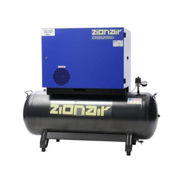 Compressor gedempt 5,5kW 400V 11 bar 270L tank ster-driehoek, Ophalen of Verzenden