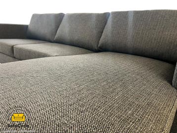 Hoekzetel donkergrijs in stof, hoek L/R – overstock, Huis en Inrichting, Verzenden, Nieuw