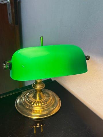 Tafellamp - Messing, Glas