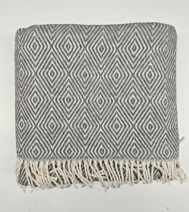 Exclusieve grote Art Deco plaid in gemengd katoen, licht- en, Antiek en Kunst, Antiek | Tapijten, Tafelkleden en Textiel