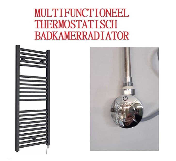 120x60 cm - 794 Watt - Oppio Handdoekradiator - Zwart (RAL, Doe-het-zelf en Bouw, Verwarming en Radiatoren, Ophalen of Verzenden