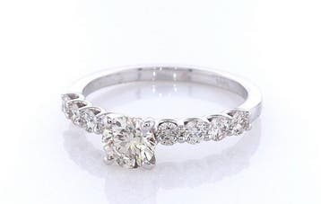 Zonder minimumprijs - Ring - 14 karaat Witgoud - 1.02ct. tw.