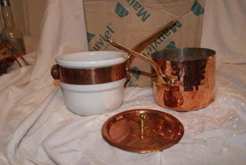 Mauviel - Steelpan - Koper, Porselein