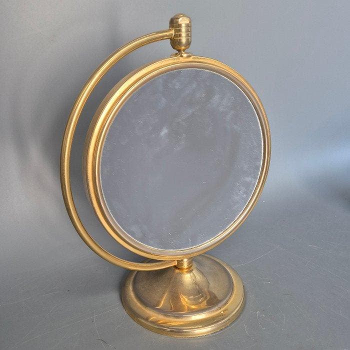 Klassischer Messing Tischspiegel – Beidseitiger, Antiek en Kunst, Curiosa en Brocante