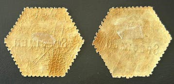 België 1866 - Telegraafzegels Léopold I - 10c + 20c - goed, Gestempeld
