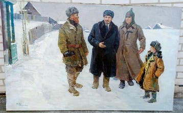 Weisburg Efim Efimovich (1922-1990) - Lenin in the Village, Antiquités & Art