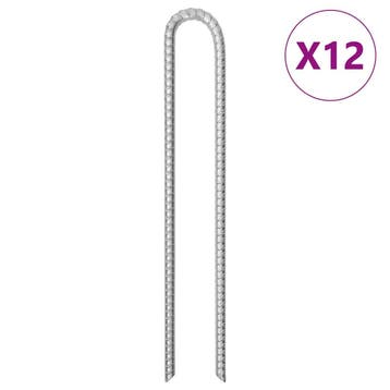 vidaXL Tentharingen 12 st U-vormig Ø12 mm 41,5 cm, Verzenden, Nieuw