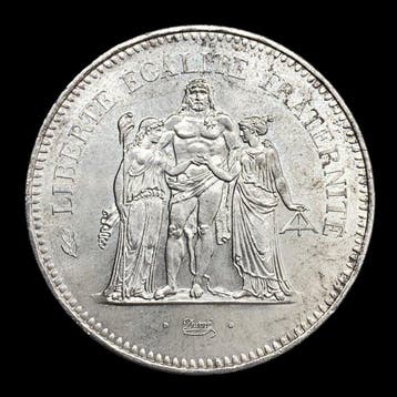 France. Silver 50 Francs Hercules Coin 1979 (Sans prix de