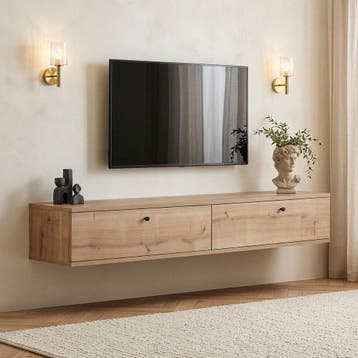 Evila TV-meubel - Houtkleurig - Nieuw/Ongebruikt -, Verzenden, 150 tot 200 cm, Nieuw, Scandinavisch