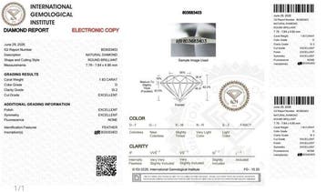 1 pcs Diamant (Natuurlijk) - 1.83 ct - Rond - D (kleurloos)