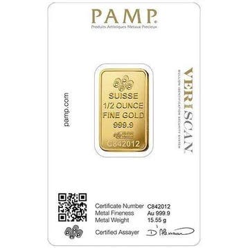 1/2 oz - Goud .999 - PAMP - Verzegeld en met certificaat