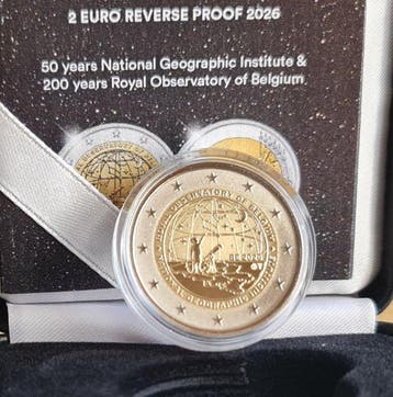 Belgique. 2 Euro 2026 Geographic Institute and Royal