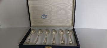 Ménagère pour 6 personnes (6) - Argent 800 - argent brut, Antiquités & Art