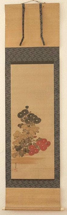 Asters - Soie - Période Edo (1600–1868), Antiquités & Art, Antiquités | Autres Antiquités