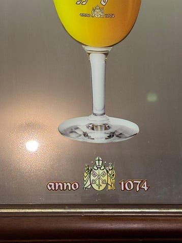 Wandspiegel- Vintage reclamespiegel - Affligem Abdijbier -