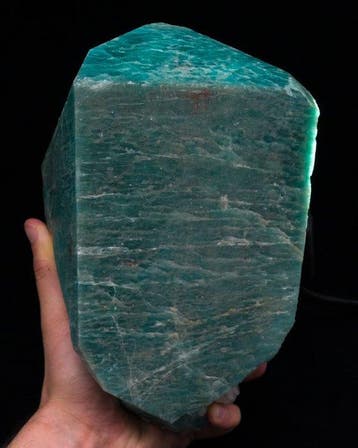 (Museumformaat) hemelsblauwe amazoniet monokristal - Hoogte: