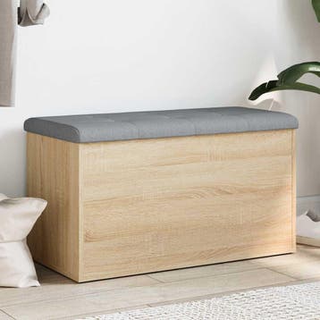 vidaXL Opbergbank Sonoma eiken 82x42x45 cm bewerkt hout, Verzenden