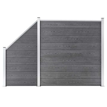 vidaXL Schuttingset 1 vierkant en 1 schuin 273x186 cm HKC, Verzenden
