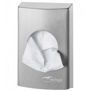 Hygiënezakjesdispenser | WINGS | RVS | Wandmontage |, Verzenden