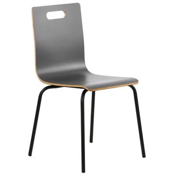 Stoel | DANNE | Grijs | Zwarte Poten | 485x530x820(h)mm, Verzenden