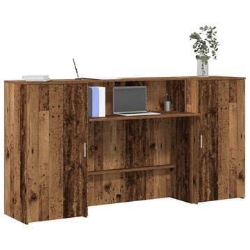 vidaXL Receptiebalie 200x50x103,5 cm bewerkt hout oud, Verzenden